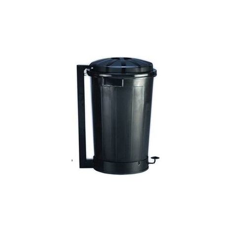 CUBO BASURA C/ PEDAL NEGRO - 95 L (1/2)