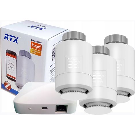 3x Testina termostato RTX + Gateway LAN ZigBee TUYA SET3 (1/5)