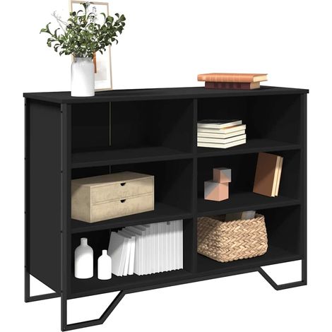 Sideboard Schwarz 101x35,5x74,5 cm Holzwerkstoff