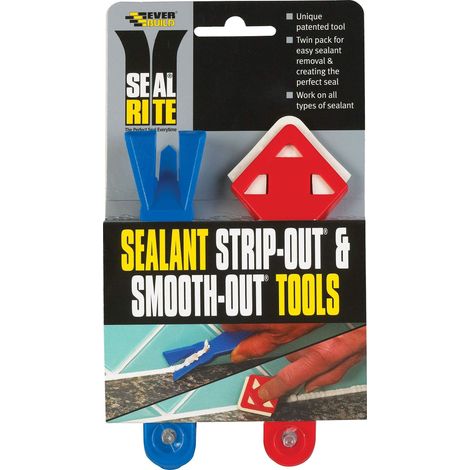 Everbuild Seal Rite Strip-Out & Smooth-Out Twinpack for Silicone Sealants (1/4)