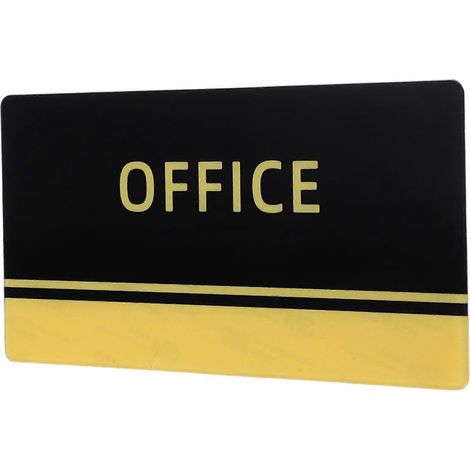 Plaques de porte de bureau en acrylique, adaptées aux surfaces murales, lot de 5, avec dos adhésif. (1/5)