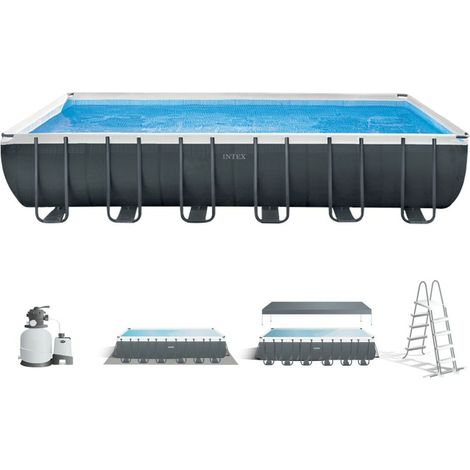 Piscina elevada rectangular INTEX Ultra XTR Frame 732x366x132 cm + depuradora