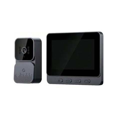 Sonnette vidéo, système d'interphone vidéo, sonnette à vision nocturne avec moniteur de caméra, sonnette pour maison de villa (1/5)
