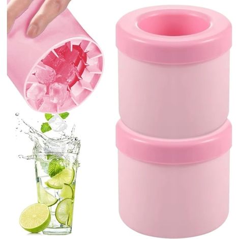 Abschließbare 2-teilige Silikon-Eiswürfelform, Eismaschine, Mini-Eiswürfel-Silikonform