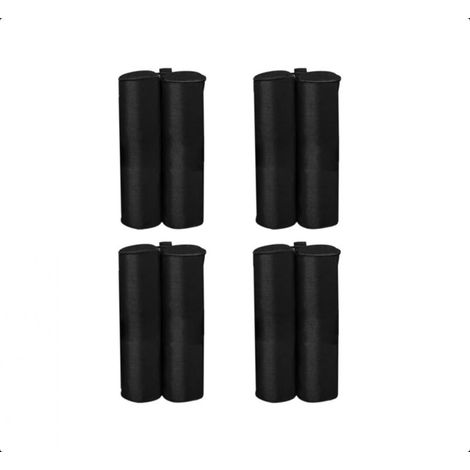 4 Pcs Gazebo Tente Sacs De Sable De Lestage De Fixation pour Tonnelle Parasol Pavillon Sable Jardin (Noir) (1/4)