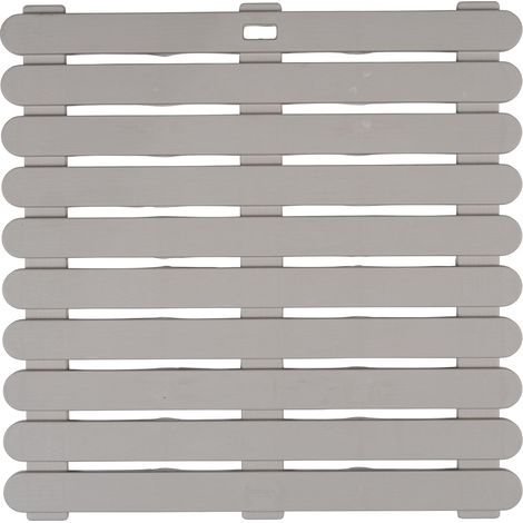 WENKO Griglia per doccia per interni ed esterni, antiscivolo, per bagno, piscina, plastica, 55 x 55 cm, beige (1/4)