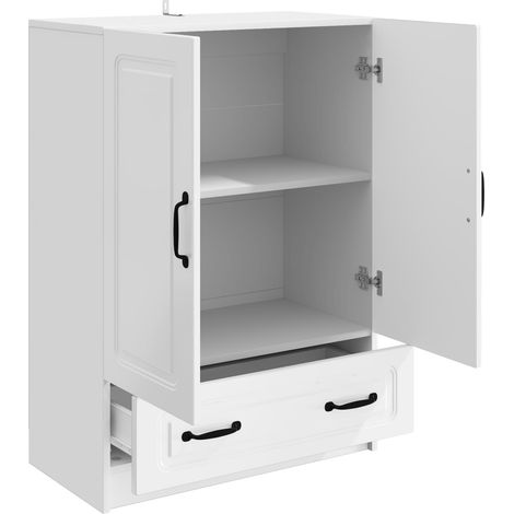 Maison Exclusive - Credenza Bianco Lucido 66 x 34,5 x 92 cm Legno ingegnerizzato