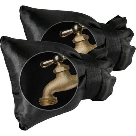 Set of 2 insulated outdoor faucet covers - Thick winter protection against freezing, fits all standard models.