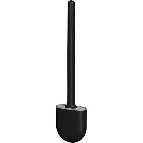 Ulisem Brosse de Toilette,Brosse WC,Balai WC,Brosse WC Silicone et Support Balayette WC Ventilée Séchage Rapide sans Odeur Brosse pour Toilette de Salle de Bain (1/4)