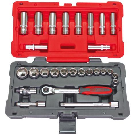 ULTIMATE KS TOOLS Steckschlüssel- und Zubehörkoffer 3/8'' - 27-teilig
