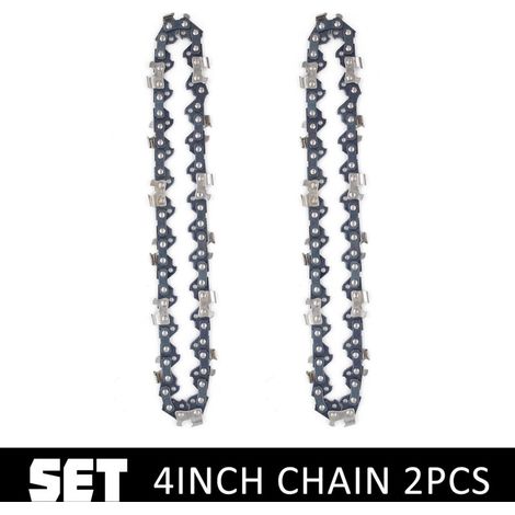 2 Pcs 4 Pouces Tronçonneuse ÉLectrique Sans Fil Chaîne De Scie Pour La Coupe Du Bois Branches D'arbres ÉLagage Cour Jardinage (4 pouces) NPTERBL