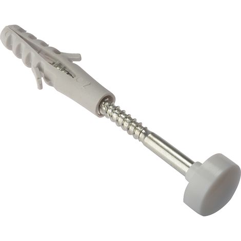 ForgeFix W.C. Fixing Kit White Cap M6 x 80mm (1 Pair) FORWCFK680 (1/2)