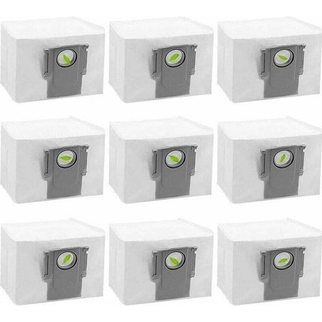 Sac à poussière pour Roborock S7 MaxV Ultra/S7 Pro Ultra/Q5/Q5+/Q5+ Plus/Q7/Q7+/Q7 Max/Q7 Max+ Accessoires pour aspirateur robot. sac jetable de remplacement pour aspirateur de grande capacité (9 sacs