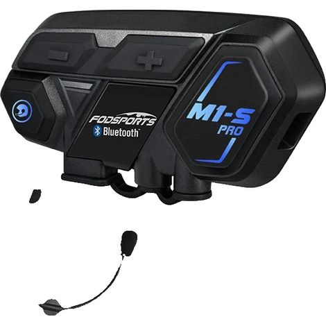 Casque Bluetooth pour moto, construction étanche, hauteur 1,5 cm, distance intercom maximale 2000 m, jusqu'à 8 pilotes, batterie intégrée 900mAh (1/5)