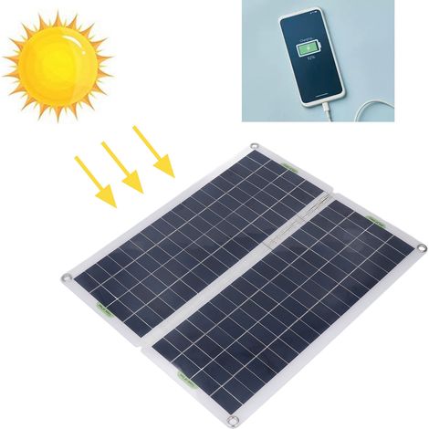 Panneau solaire portable pliable de 40 W pour les voyages et le camping en plein air, chargeurs de téléphone portable et de voiture à énergie solaire, charge rapide. (1/5)