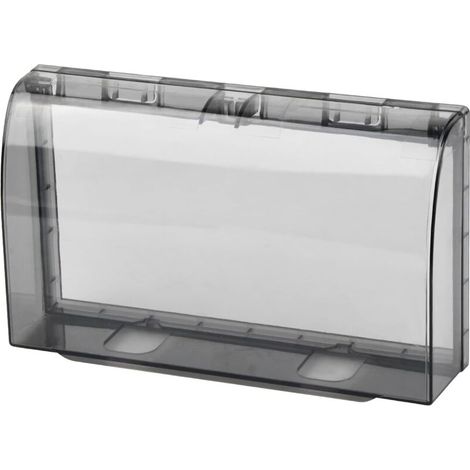 Couvercle de Prise de Courant à 2 Gangs, Cache Prise Étanche Couvercle 118 Type Universel, Boîtier Cache Prise Murale, Protection Prise Electrique Exterieur, pour Salle Bain Cuisine