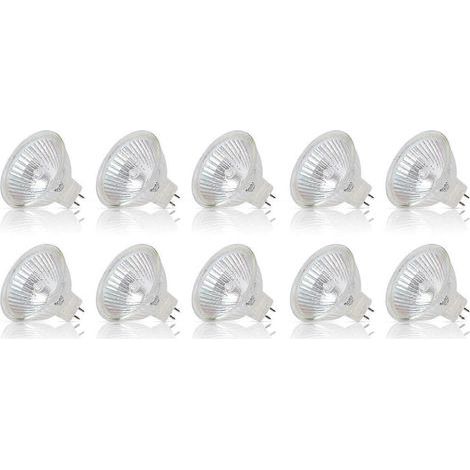 Ampulle Halogen, Ampulle Spot MR16, Ampulle 12 V 20 W, Ampulle GU5.3 dimmbar MR16, Ampulle Halogen 2 Broschen, Lumière Blanc Chaud 2700 K (1/5)
