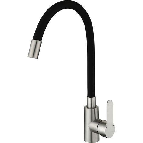 Grifo de cocina WEZER EKO41X-02B con caño flexible (1/2)