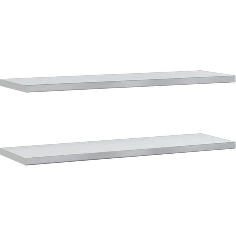Maison Exclusive - Wandregale 2 Stk. 100x30 cm Silbern Edelstahl