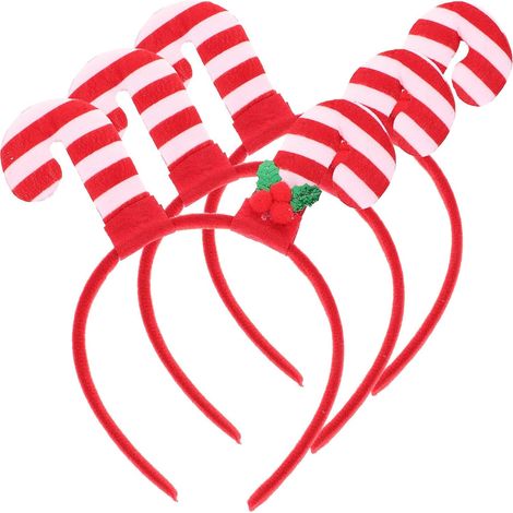 fasce per capelli natalizie a forma di bastoncino di zucchero per feste e feste (1/5)