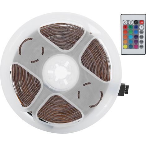 5 m LED-Streifen, 60 LEDs/m, RGB2835SMD, weiches LED-Lichtband, 12 V DC-Netzteil, EU-Stecker, 100–240 V (1/5)