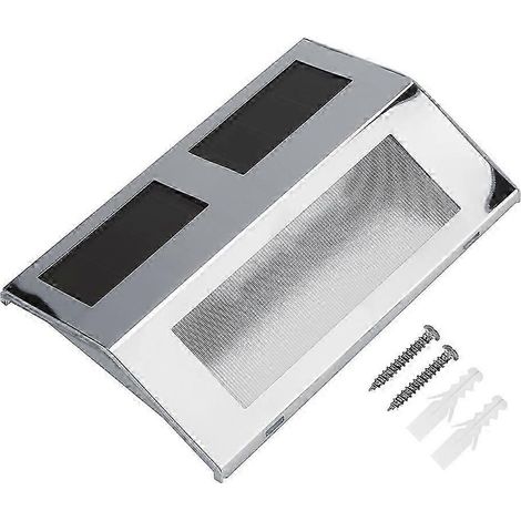 3-LED-Solar-Stufenleuchten, Treppenhausleuchte, Balkonleuchte, Gartenleuchte, Wandleuchte für den Außenbereich, Hofleuchte (1/2)