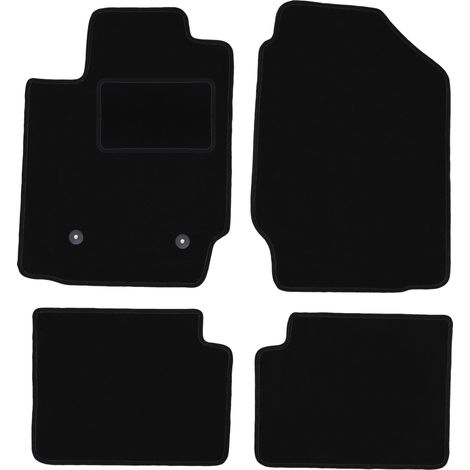 Tappetini in velluto nero per: Toyota Corolla E12 / E13 hatchback, station wagon, berlina (2002-2007) (1/5)