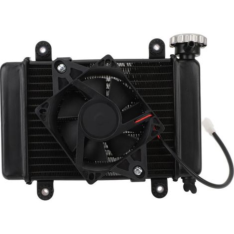 Ventilateur de Radiateur Refroidi à l'eau, Construction en Alliage Métallique, Dissipation Thermique Efficace, Ajustement Universel pour ATV Dirt Bike. (1/4)