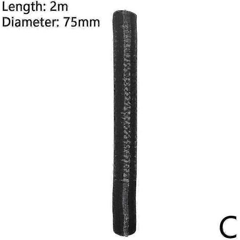 Heizungs-/Warm-/Kaltluftkanal 42 mm/60 mm/75 mm für optimale Klimatisierung (Länge 2 m, Durchmesser 75 mm)