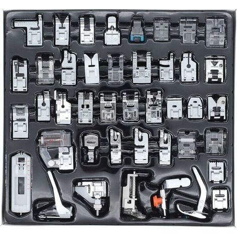 COUCOU 42 PCS Machine à Coudre Piedsdebiche Set Home Machine à Coudre MultiFunction Pieddebiche Costume Combinaison Cadeaux de Couture Convient pour la Plupart des modèles de Machines à Coudre (1/5)