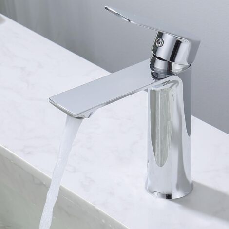 Mitigeur Lavabo Robinet Salle de Bain Mitigeur Vasque Robinet Lave Main Robinetterie Acier inoxydable (1/5)