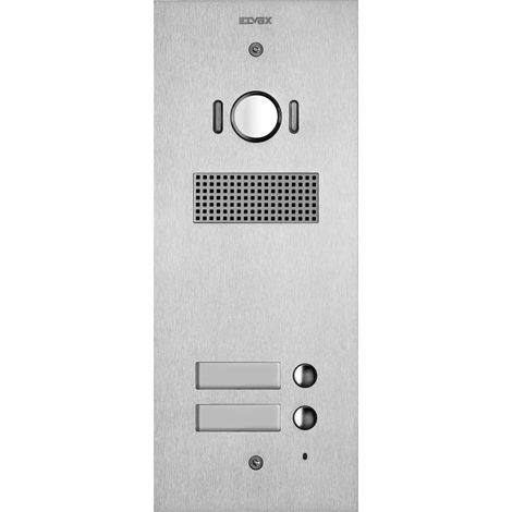 VIMAR - 41522 Steely 2F+ Plaque A/V 2 boutons acier