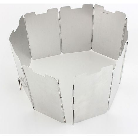 Jeffergarden Réchaud à gaz pliable de survie à 9 plaques avec pare-vent en métal pour le camping (1/5)