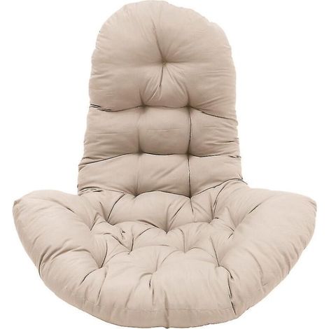 Coussin épais pour fauteuil suspendu en forme d'œuf, beige, LONG (1/5)
