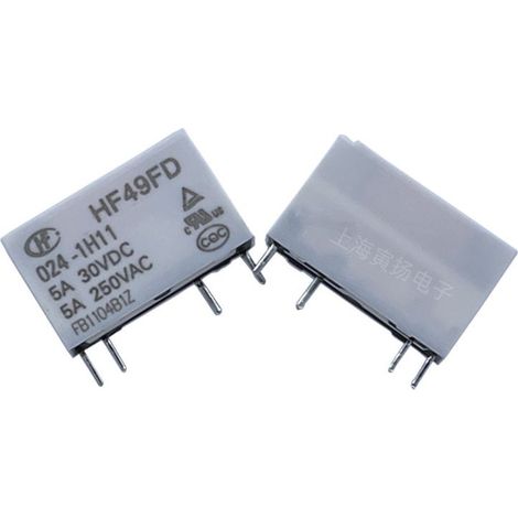 Hongfa HF49FD/024-1H11 24V DC 5A ultra-thin, low-power signal relay, new and original