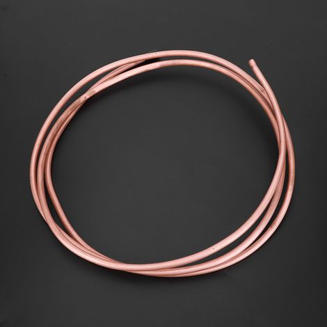 Tuyau en cuivre C1100 T2 2 m, flexible spiralé pour climatiseurs et réfrigérateurs, diamètre extérieur 6 mm / diamètre intérieur 4,8 mm (1/5)