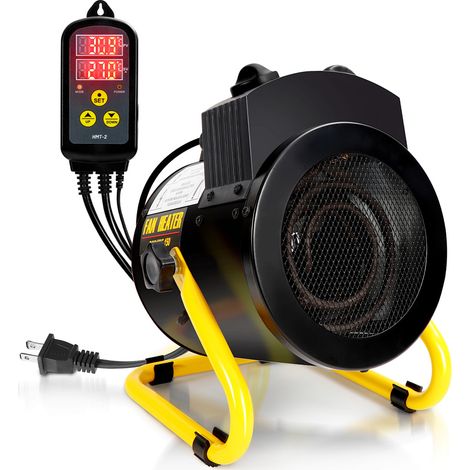 Wolketon Riscaldatore elettrico per serre 2000W IPX4, riscalda fino a 20m2, tensione: 220-240V, con termostato digitale (1/5)