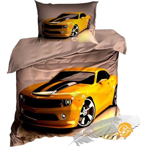 Biancheria da letto in raso di cotone 3D 140x200 cm Camaro (1/2)