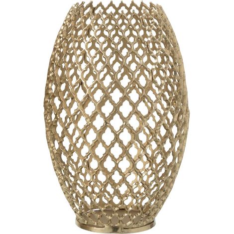 Vase Déco en Métal "Night" 39cm Doré (1/3)
