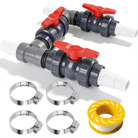 Diversion kit for heat pump Ø 50 mm, with 32 mm/38 mm hoses and 3 ball valves, pool heater bypass kit, heat pump, connection kit (1/5)