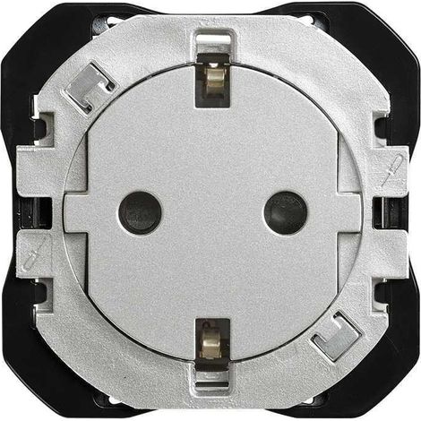 SIMON 270  Base de enchufe Clean schuko negro mate 20000434-098 (1/4)