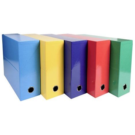 Boîte de classement Exacompta Iderama Classique dos 9 cm couleurs assorties - Lot de 5
