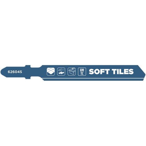 kwb lame de scie sauteuse pour carrelage, HM saupoudré (pour carrelage de sol, tuiles, verre) (1/2)