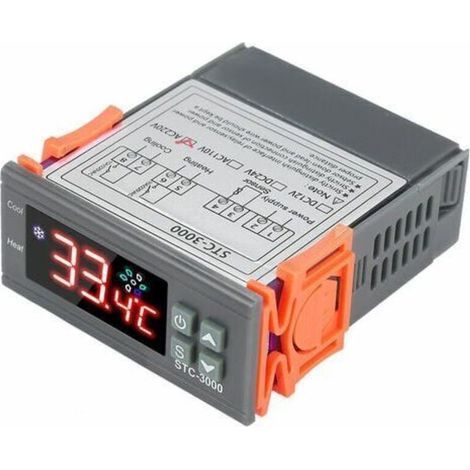 Coperchio per acquario con refrigeratore per frutti di mare, termostato elettronico con display digitale, interruttore di controllo della temperatura a microprocessore, STC-3000 (1/5)