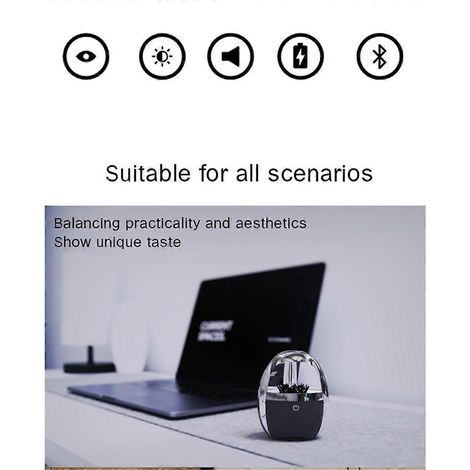 Bluetooth 5.0 Magnetflüssigkeitslautsprecher mit rhythmischen visuellen Effekten (siehe Abbildung) (1/5)