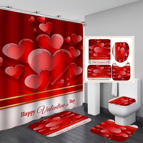 Duschvorhang zum Valentinstag (Stil 4) (1/3)