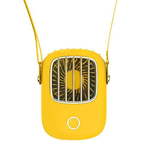 Ventilateur de cou portable et à suspendre – Mini ventilateur rechargeable USB à 3 vitesses – Pour la maison, le bureau, les activités de plein air, les voyages et une utilisation en intérieur. (1/2)