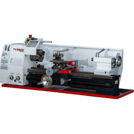 Torros – Tour à métaux d'établi 0,85 kW 230V – 6 vitesses de 125 à 2000 min-1 – Alésage 26 mm – Hauteur des pointes 140 mm – Entre-pointes 700 mm