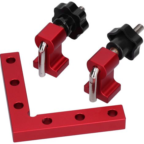 Pince de serrage à angle droit pour menuisier, pince en L à 90°, dispositif auxiliaire de positionnement de panneau, clip de 110 mm (1/5)