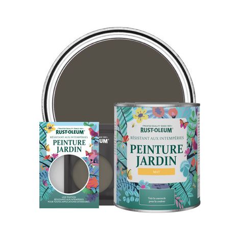 Peinture Jardin, Finition Mat- Brun Terre (1/3)